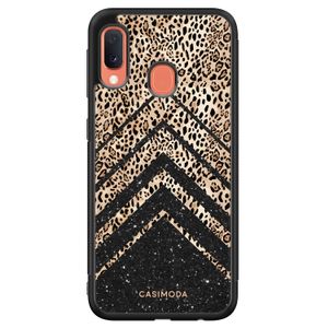 Samsung Galaxy A20e hoesje - Chevron luipaard