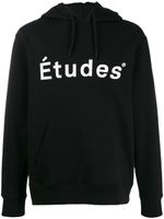 Etudes sweat à capuche à logo imprimé - Noir