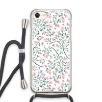 Sierlijke bloemen: iPhone 8 Transparant Hoesje met koord