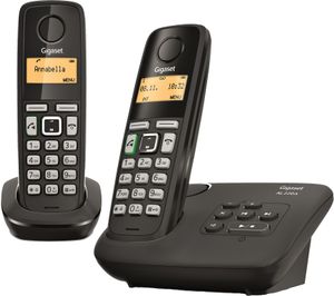 Gigaset AL220A Duo Analoge-/DECT-telefoon Zwart Nummerherkenning
