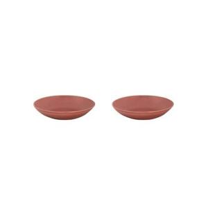 Mammoet Bord diep Spirit 21.5 cm Rood Stoneware 2 stuks