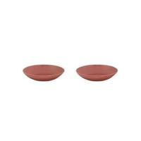 Mammoet Bord diep Spirit 21.5 cm Rood Stoneware 2 stuks