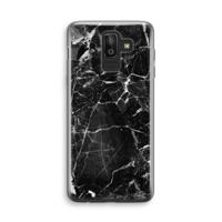 Zwart Marmer 2: Samsung Galaxy J8 (2018) Transparant Hoesje
