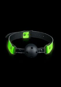 Breathable Ball Gag - Glow in the Dark - Neon Green/Black