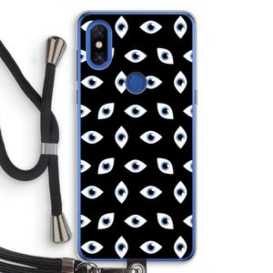 Eyes pattern: Xiaomi Mi Mix 3 Transparant Hoesje met koord