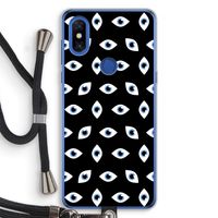 Eyes pattern: Xiaomi Mi Mix 3 Transparant Hoesje met koord