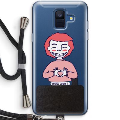 Hartje: Samsung Galaxy A6 (2018) Transparant Hoesje met koord
