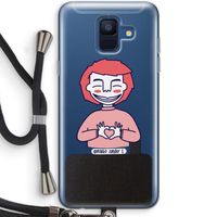 Hartje: Samsung Galaxy A6 (2018) Transparant Hoesje met koord