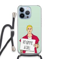 Gimme a call: iPhone 13 Pro Transparant Hoesje met koord