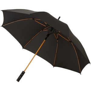 Automatische storm paraplu zwart/oranje 80 cm   -