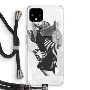 House: Pixel 4 Transparant Hoesje met koord