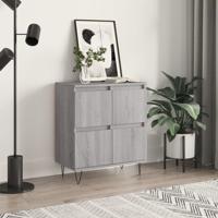 Dressoir 60x35x70 cm bewerkt hout grijs sonoma eikenkleurig - thumbnail