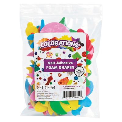 Colorations zelfklevende foam vormen, 54st.