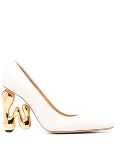 JW Anderson escarpins en cuir à talon sculpté 105 mm - Blanc