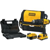 Stanley Fatmax schroefklopboormachine 18V, met 2 accu&apos;s, softbag en 50-delige accessoireset