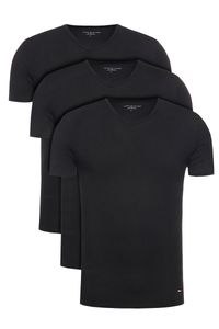 Tommy Hilfiger T-shirts V-hals stretch 3-pack zwart