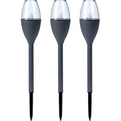 Tuinfakkelset op zonne-energie Progarden Donker grijs 21 x 8 x 31 cm Plastic