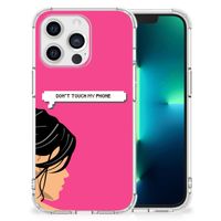 Apple iPhone 13 Pro Anti Shock Case Woman Don't Touch My Phone - thumbnail