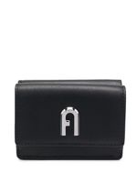 Furla portefeuille pliant à plaque logo - Noir