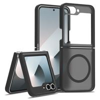 Lunso Samsung Galaxy Z Flip 7 FE / Z Flip6 slank backcover hoesje met MagSafe ondersteuning - Zwart