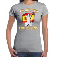 Verkleed T-shirt voor dames - Spanje - grijs - voetbal supporter - themafeest