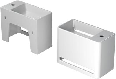 Saqu Atlas Fontein rechts 40x20x30 cm Glans Wit