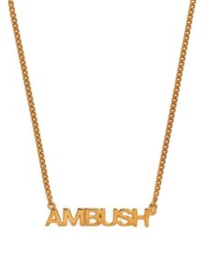 AMBUSH collier en chaîne à plaque logo - Or