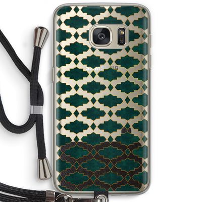 Moroccan tiles: Samsung Galaxy S7 Transparant Hoesje met koord