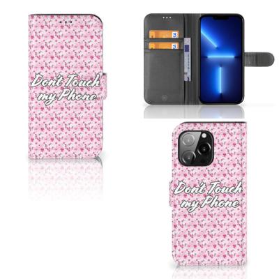 iPhone 13 Pro Portemonnee Hoesje Flowers Pink DTMP iPhone 13 Pro Portemonnee Hoesje Flowers Pink DTMP