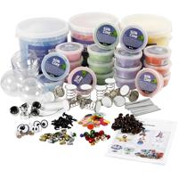 Silk Clay Funny friends, klassenset, diverse kleuren, 1 set