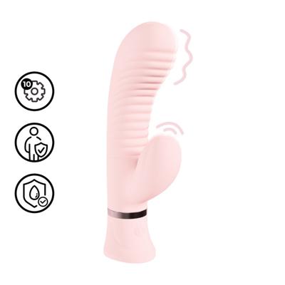 Loveline by Shots Mystique - Geribbelde Konijnen Vibrator - Roze