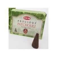 6x Pakjes wierook met 10 kegeltjes Patchouli