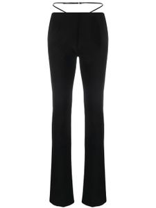 DSQUARED2 pantalon évasé à détail de sangle - Noir