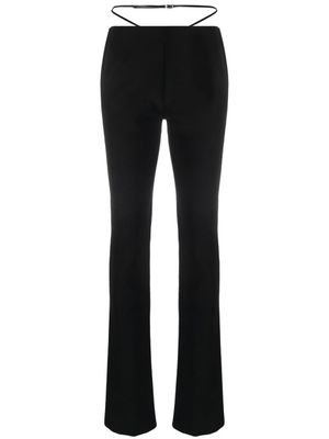 DSQUARED2 pantalon évasé à détail de sangle - Noir