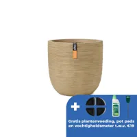 Pot bol rib nl d35h34cm beige