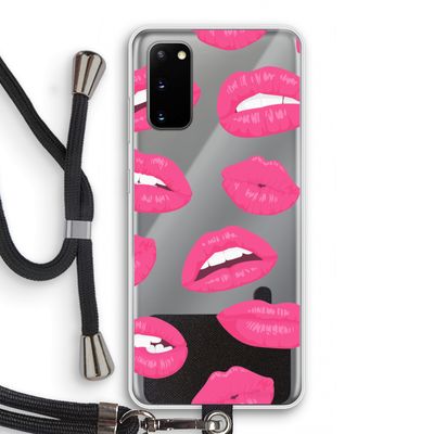 Bite my lip: Samsung Galaxy S20 Transparant Hoesje met koord