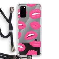 Bite my lip: Samsung Galaxy S20 Transparant Hoesje met koord