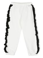 TWINSET Kids pantalon de jogging à volants - Blanc