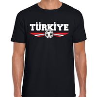 Turkije / Turkiye landen / voetbal t-shirt zwart heren - thumbnail