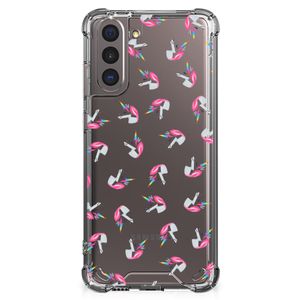 Doorzichtige Silicone Hoesje voor Samsung Galaxy S21 Unicorns