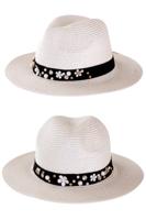 Dames flaphoed met bloemenband