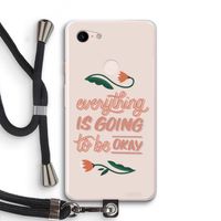 Optimistic flower girl: Pixel 3 XL Transparant Hoesje met koord
