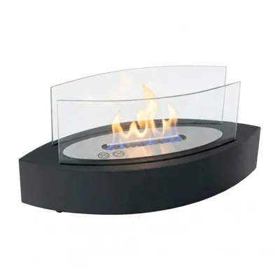 Ovaal tafel bio-ethanol haard | ScandiFlames | Bio-ethanol tafelhaard | Zwart