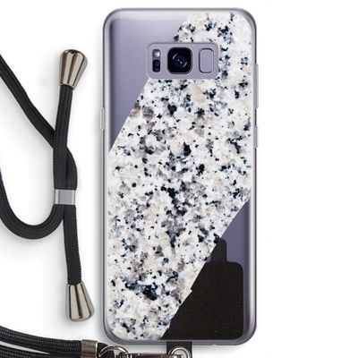 Gespikkelde marmer: Samsung Galaxy S8 Transparant Hoesje met koord