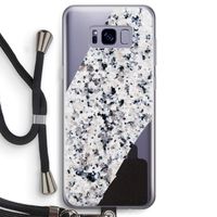 Gespikkelde marmer: Samsung Galaxy S8 Transparant Hoesje met koord