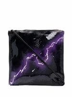 Guidi sac porté épaule à imprimé graphique - Noir
