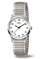 Boccia 3287-01 Horloge rekband titanium zilverkleurig-wit 28 mm