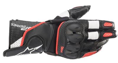ALPINESTARS SP-2 V3, Race motorhandschoenen, Zwart-Wit-Helder Rood