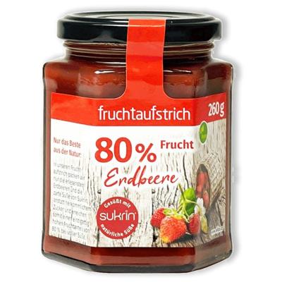 Sukrin Fruitspread Aardbei (260 gr)