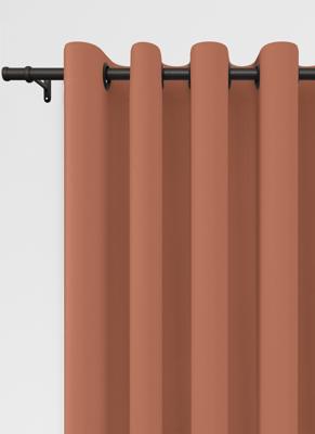 Renica ringgordijn - Burnt Orange met ringen